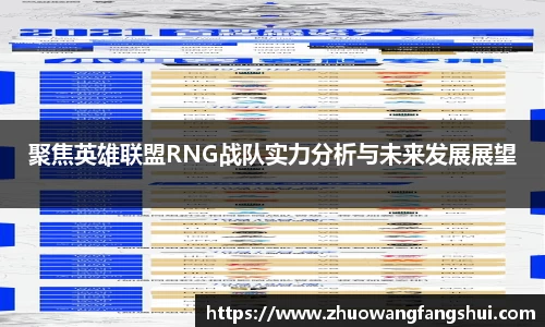 聚焦英雄联盟RNG战队实力分析与未来发展展望