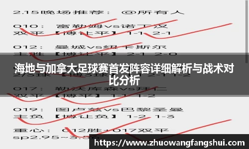 海地与加拿大足球赛首发阵容详细解析与战术对比分析