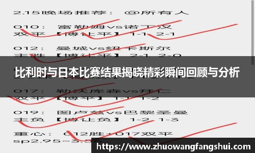 比利时与日本比赛结果揭晓精彩瞬间回顾与分析